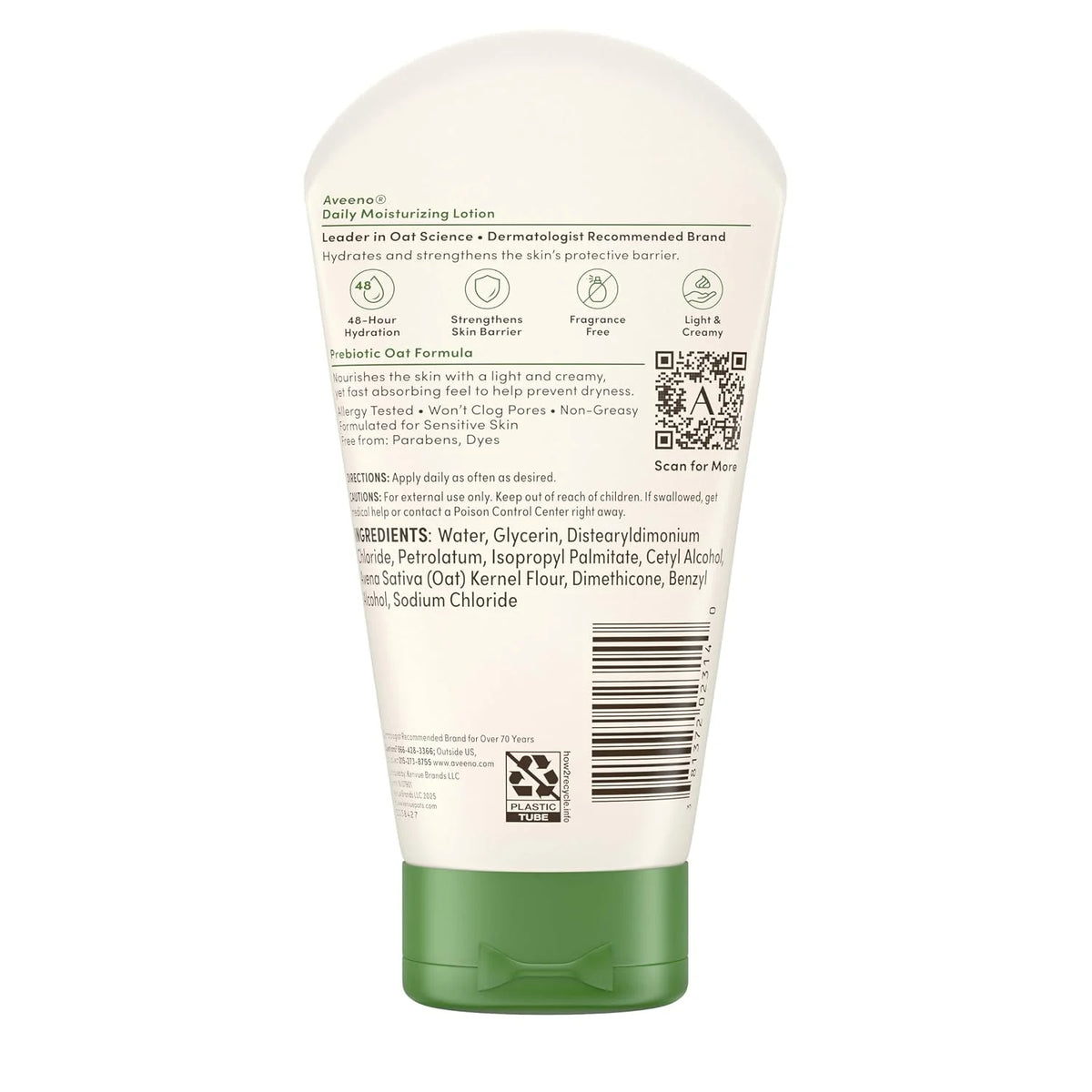 Aveeno Daily Moisturizing Body Lotion, Fragrance-Free, 5 oz