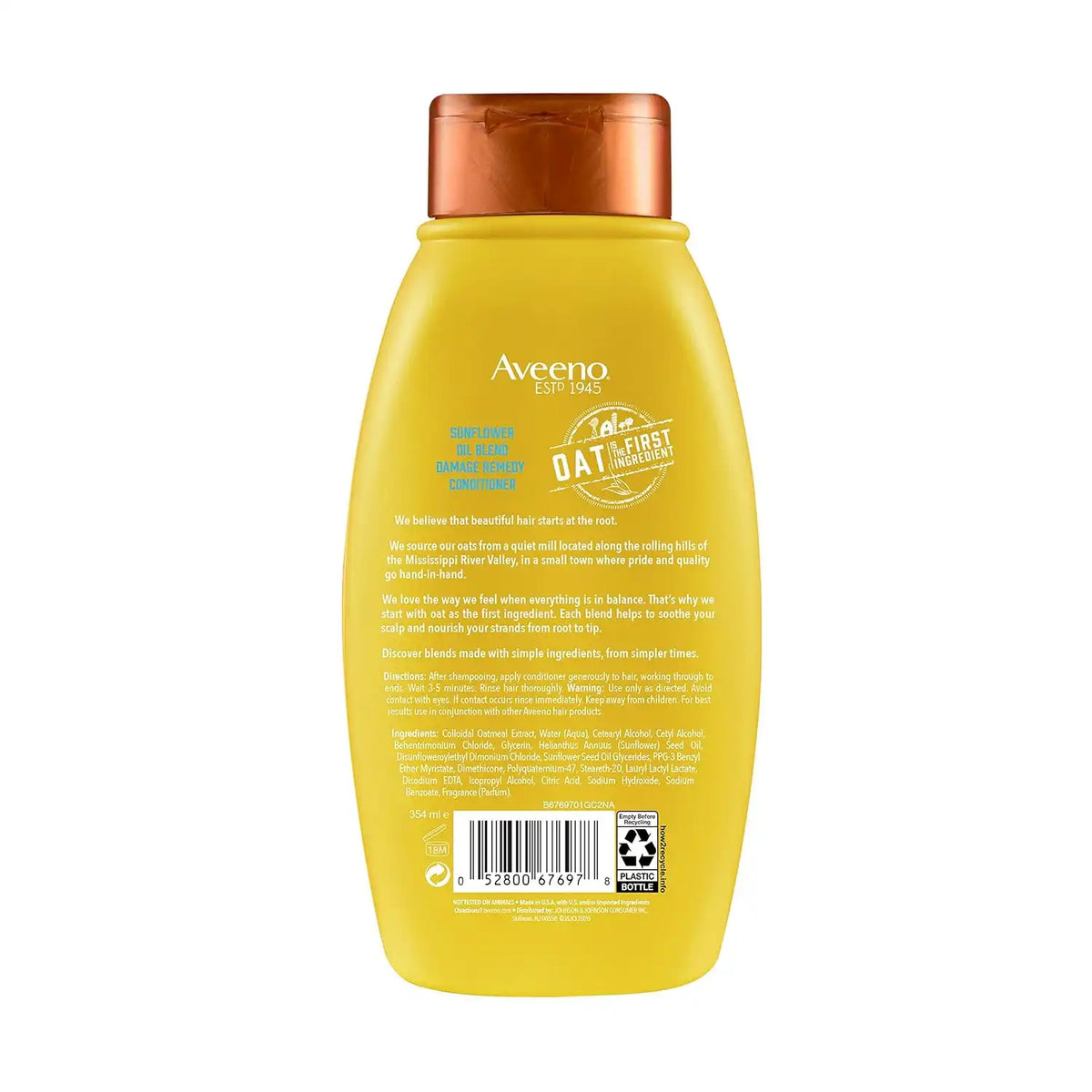 Sunflower Oil Blend Conditioner, for Dry Damaged Hair, Dye, Paraben & Sulfate Surfactants Free