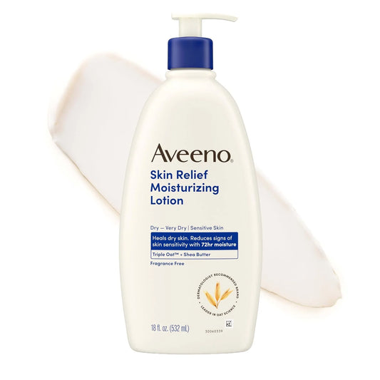 Aveeno Skin Relief Moisturizing Lotion, Fragrance-Free, 18 fl. oz