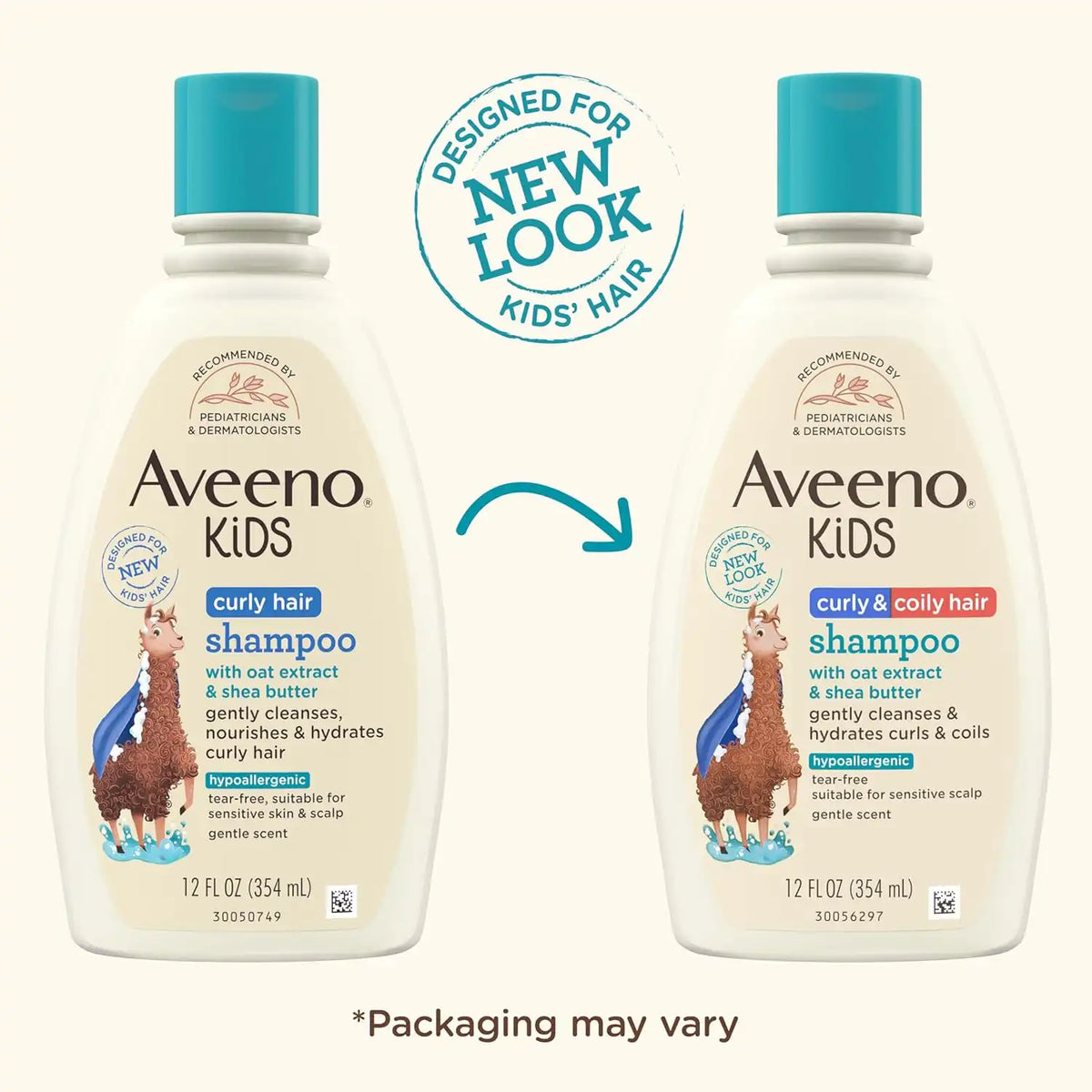 Aveeno Kids Curly & Coily Hair Shampoo, 12 Fl Oz (Pack of 12)
