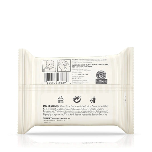 Baby Hand & Face Wipes, 25 Disposable Wipes, Aveeno