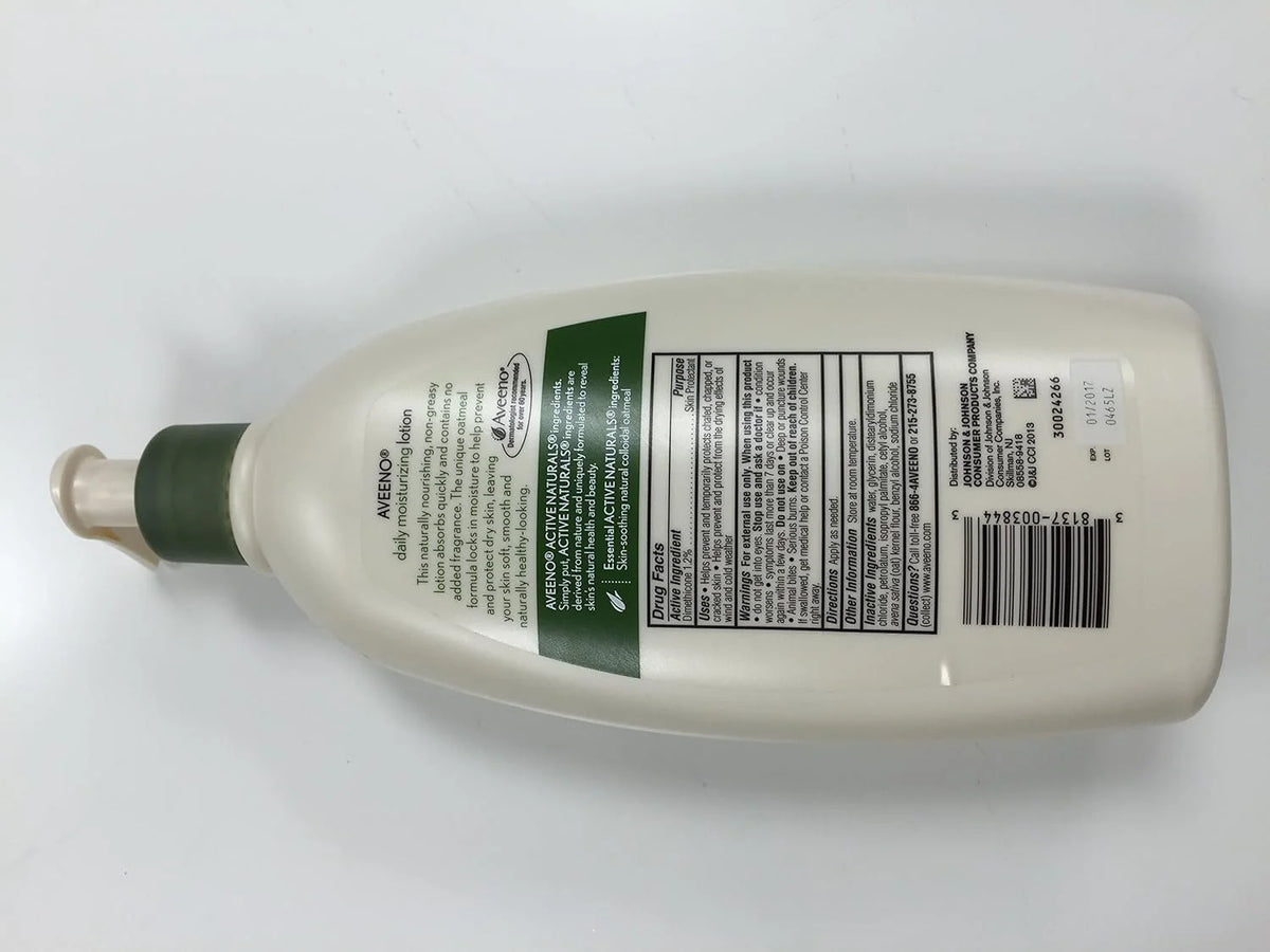 Aveeno Active Naturals Daily Moisturizing Lotion, New 2 Pack Of 20 Fl Ounce Pump, 1 Fl Ounce