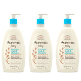 Aveeno Baby Gentle Body Wash & Shampoo, 3 Pack, 3 x 18 fl. oz