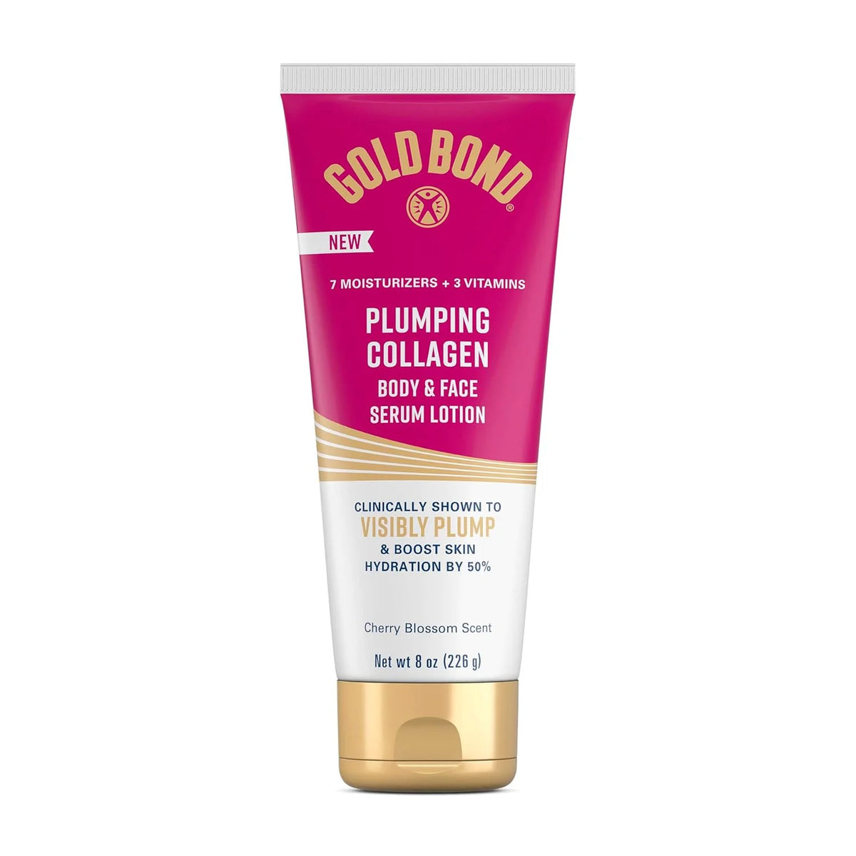 Gold Bond Plumping Collagen Body & Face Serum Lotion, Cherry Blossom Scent