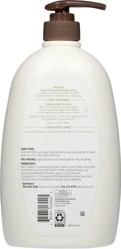 Aveeno Daily Moisturizing Body Wash for Normal to Dry Skin, Sensitive Formula with Prebiotic Oat, Gently Cleanses Dry Skin, Lightly Scented Body Wash for Women & Men,Value Size, 33 Fl Oz (Pack of 6)
