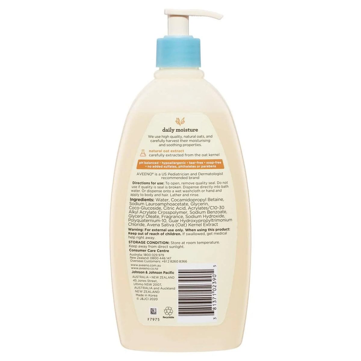 Aveeno Baby Gentle Body Wash & Shampoo, 3 Pack, 3 x 18 fl. oz
