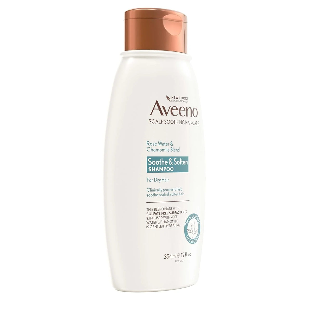 Aveeno Rose Water & Chamomile Shampoo for Dry Hair, Hydrating, 12 fl oz