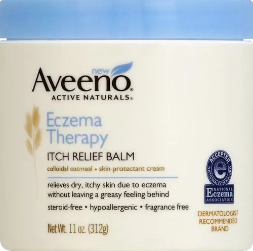 Aveeno Eczema Therapy Nighttime Itch Relief Balm,Fragrance-Free, 11 Ounce (Pack of 12)