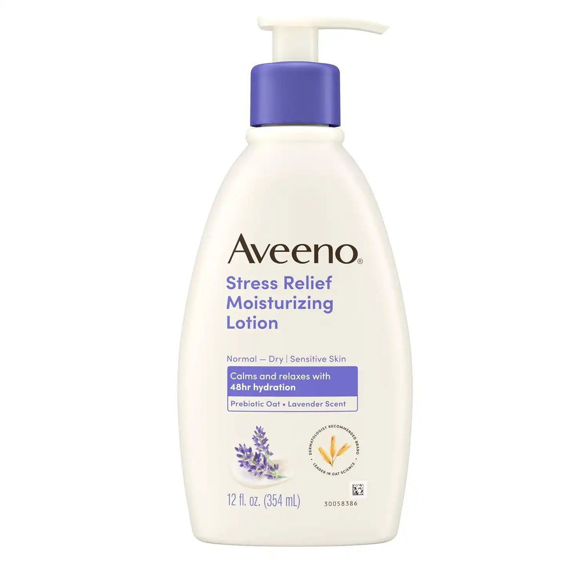 Aveeno Stress Relief Moisturizing Body Lotion, Lavender Scent, 12 fl. oz