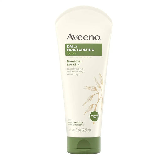 Aveeno Daily Moisturizing Winter Skin Essentials Skincare Set for Face & Body with Daily Moisturizing Body Lotion, Body Wash, Facial Cleanser & Face Cream, Subscription for Women, 4 items