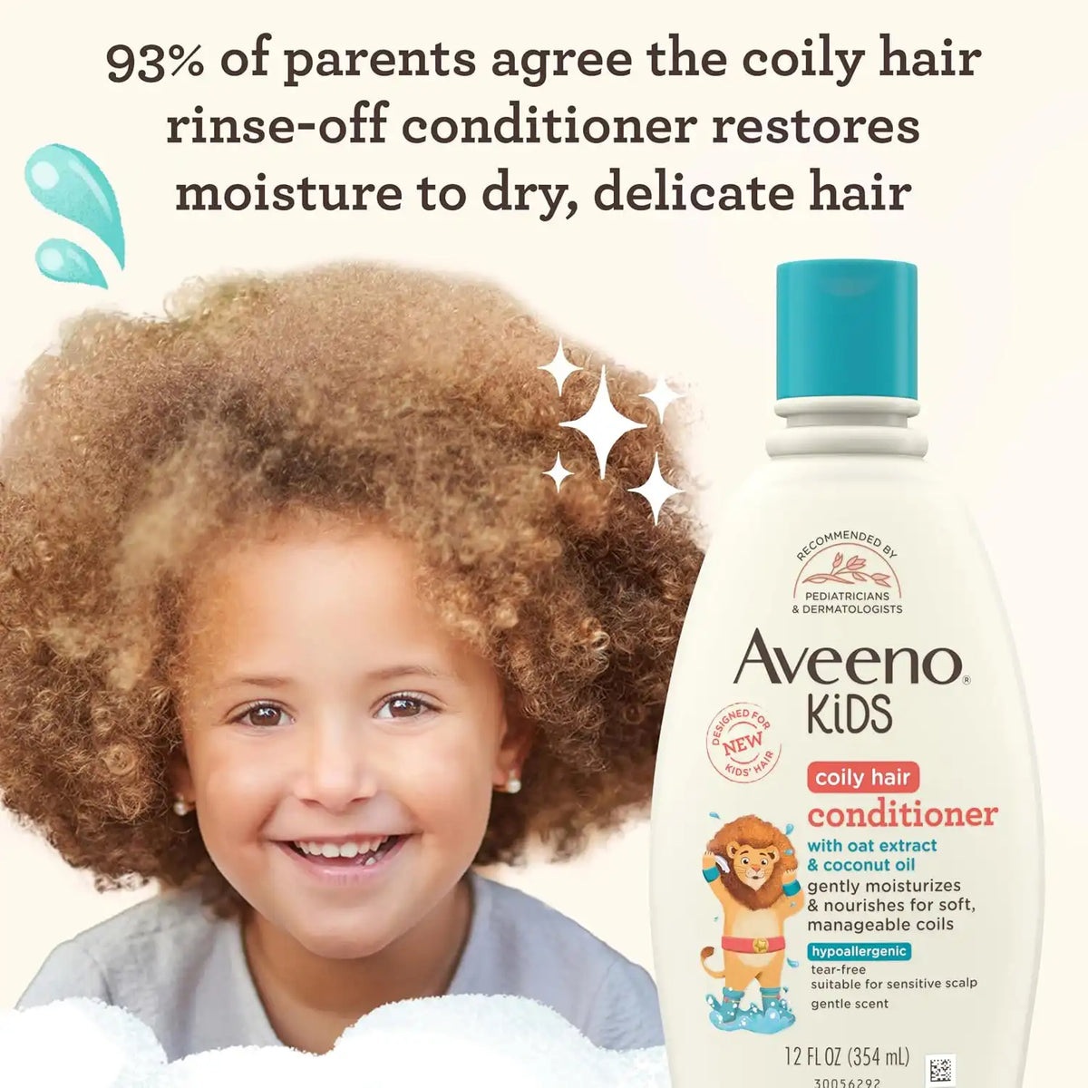 Aveeno Kids Coily Hair Conditioner, 12 fl. oz