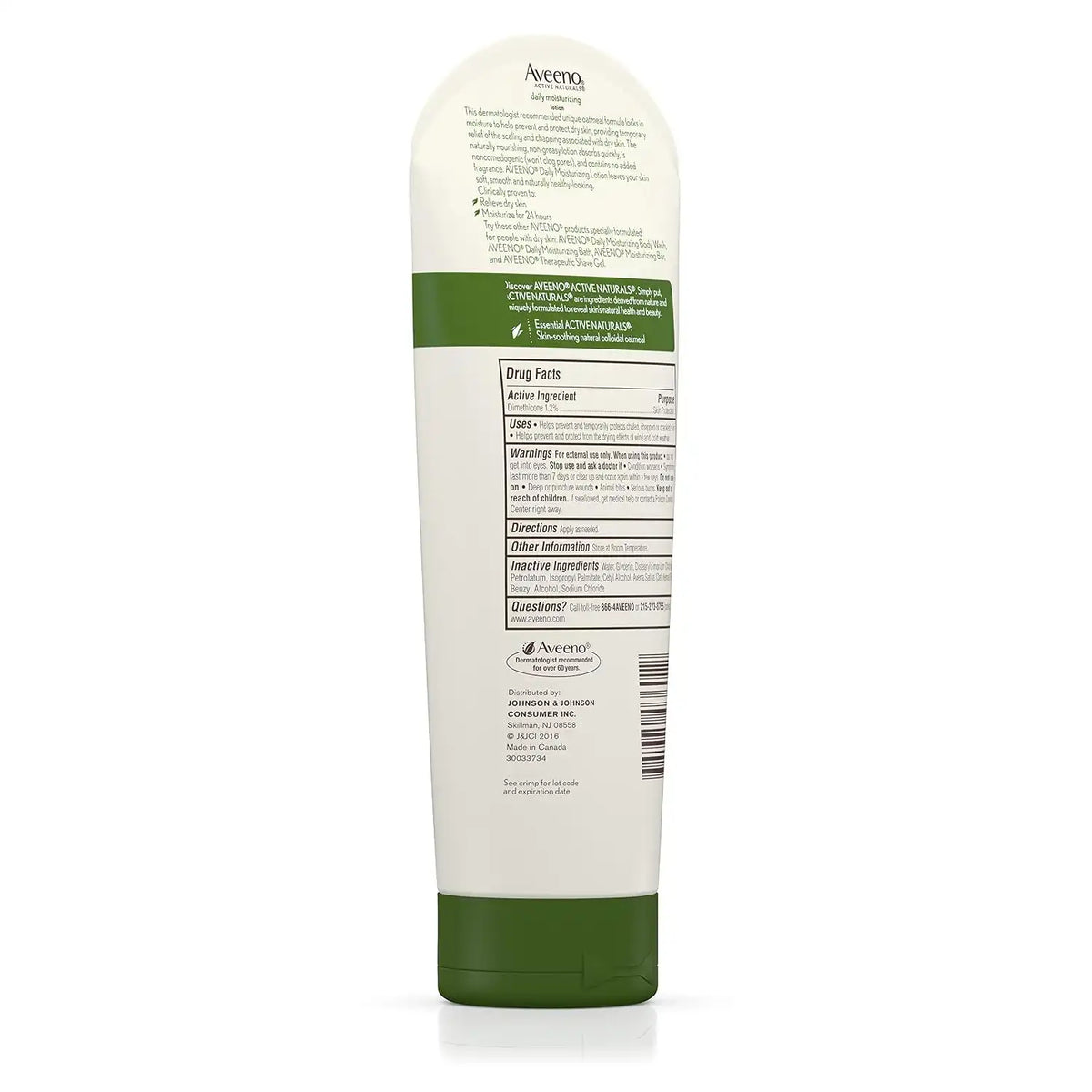 Aveeno Daily Moisturizing Lotion, 8-Ounce Tube (Pack of 3)