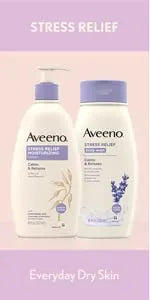 Aveeno Stress Relief Moisturizing Lotion, 12 Fl. Oz (Pack of 4)