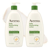 Aveeno Daily Moisturizing Body Lotion, Fragrance-Free, 2 x 18 fl. oz