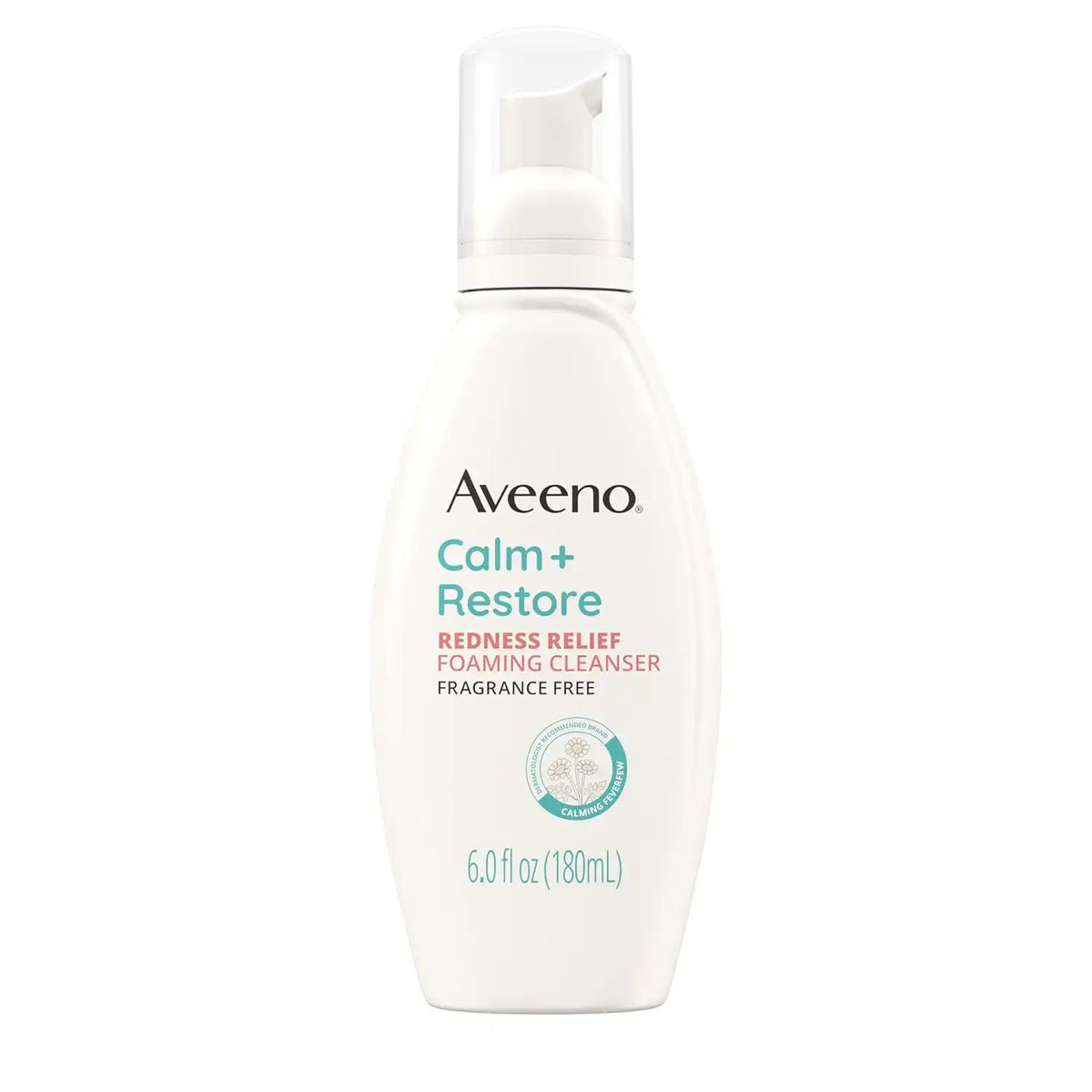Aveeno Calm + Restore Redness Relief Cleanser, Fragrance Free, 6 fl. oz