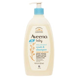 Aveeno Baby Gentle Wash & Shampoo with Natural Oat Extract, Tear-Free, 18 Fl Oz, Pack of 4