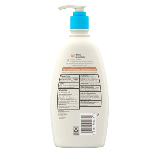 Aveeno Baby Daily Moisture Lotion for Delicate Skin with Natural Colloidal Oatmeal & Dimethicone, Hypoallergenic, Fragrance-, Phthalate- & Paraben-Free, 3 x 18 fl. oz