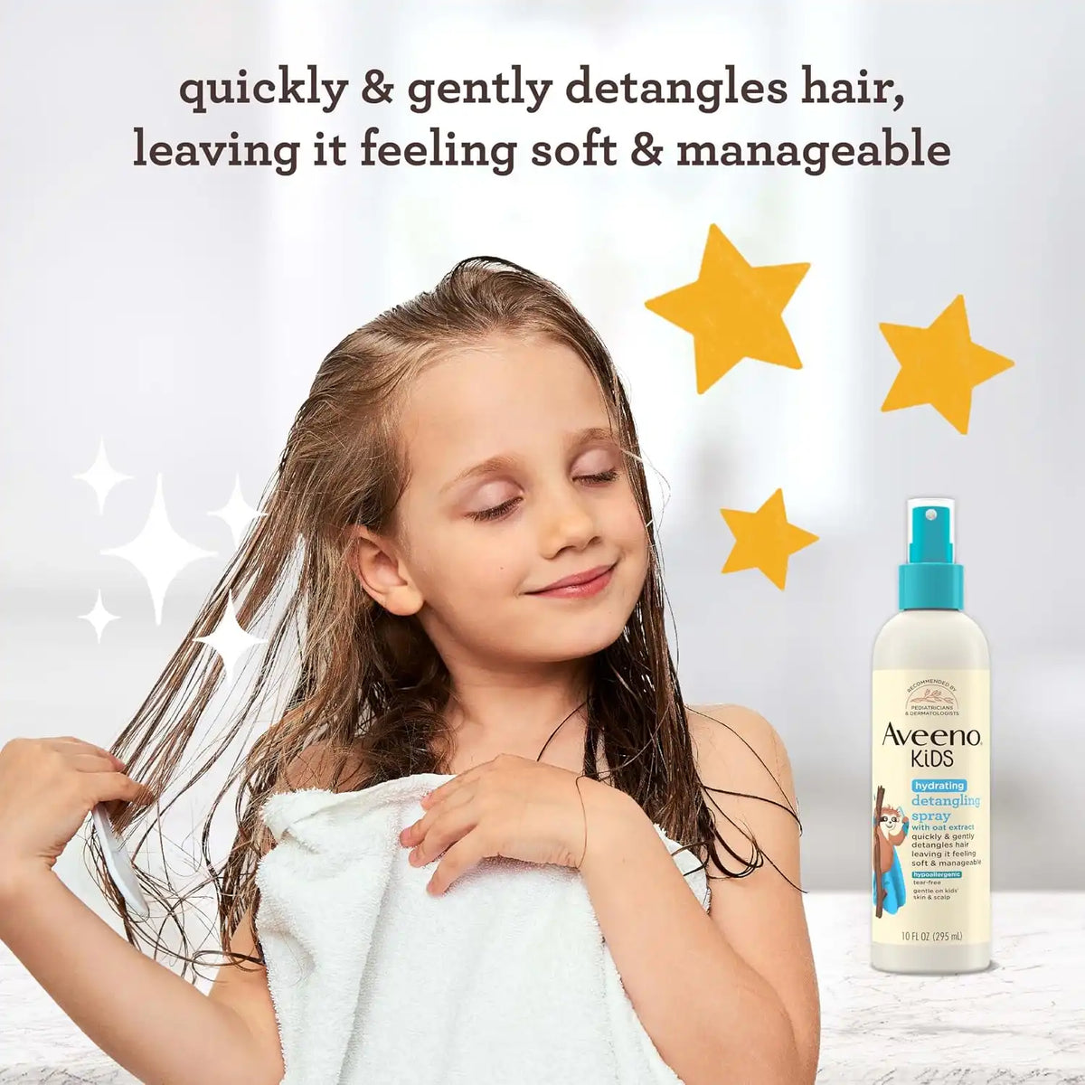 Aveeno Kids Hydrating Hair Detangler Spray, 10 Fl Oz (Pack of 12)