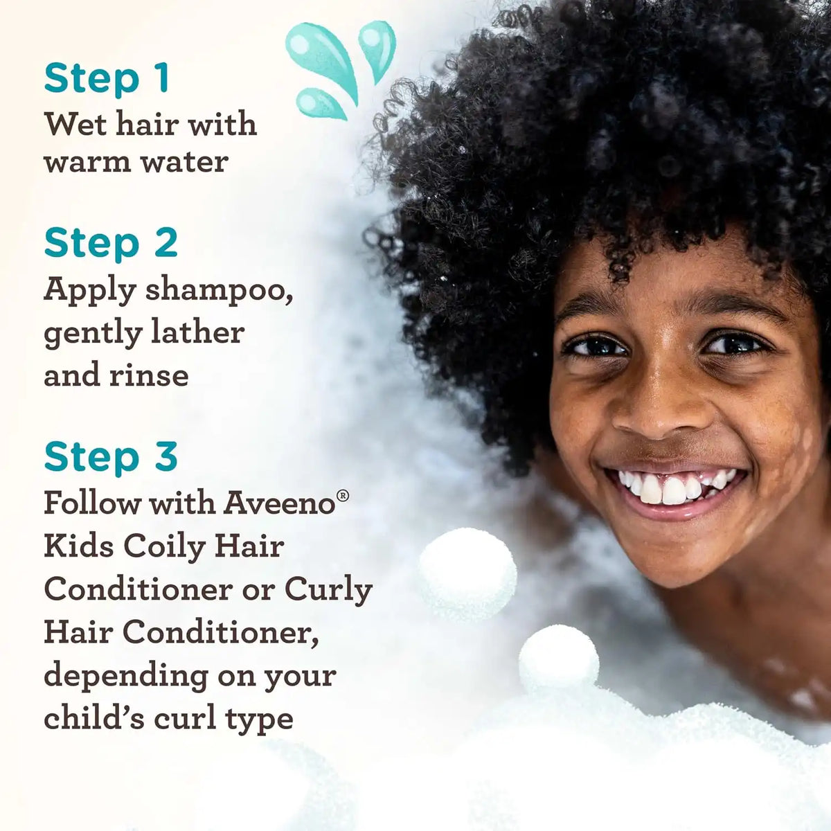 Aveeno Kids Curly & Coily Hair Shampoo, 12 Fl Oz (Pack of 12)