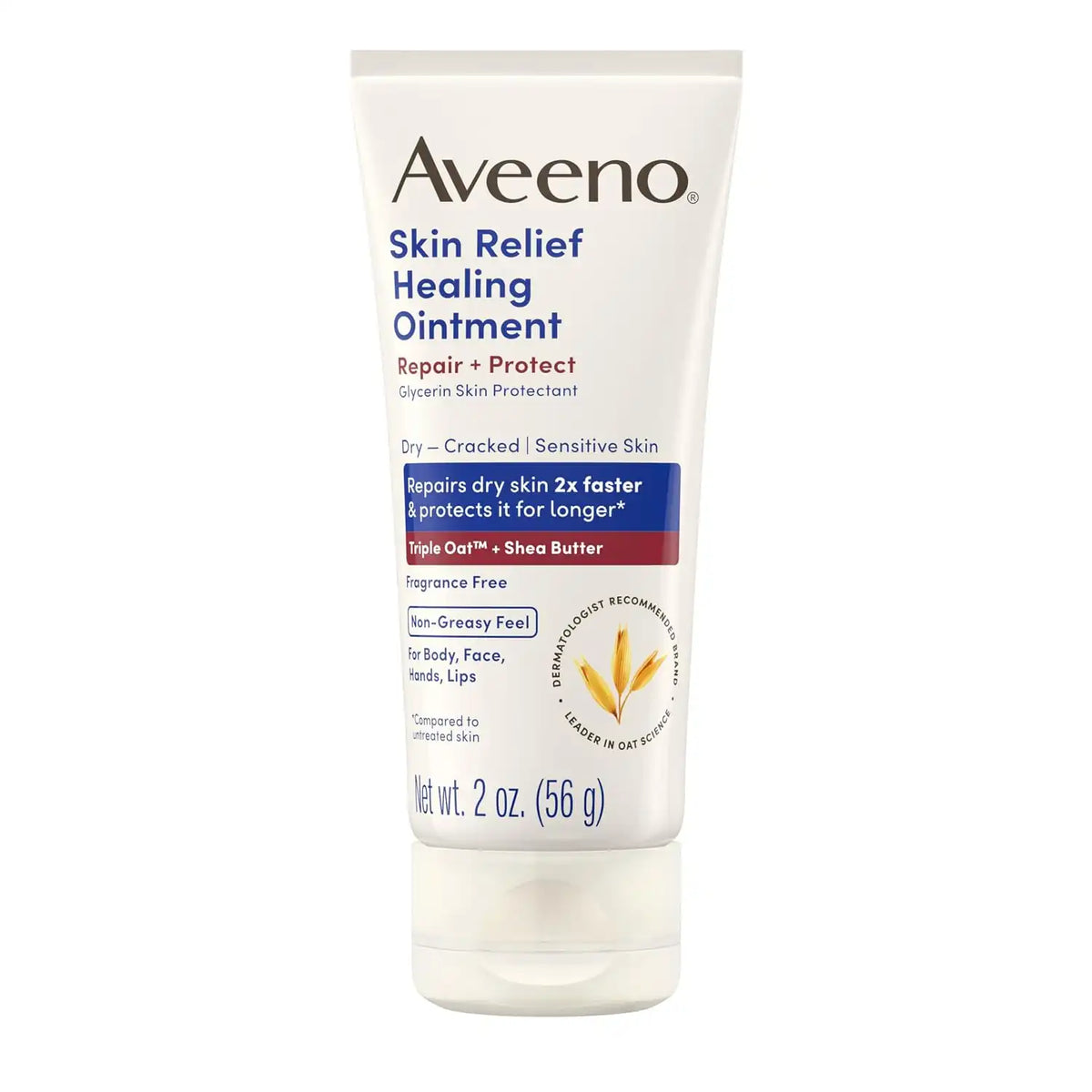 Aveeno Skin Relief Healing Ointment, Fragrance-Free, 2 Ounce (Pack of 12)