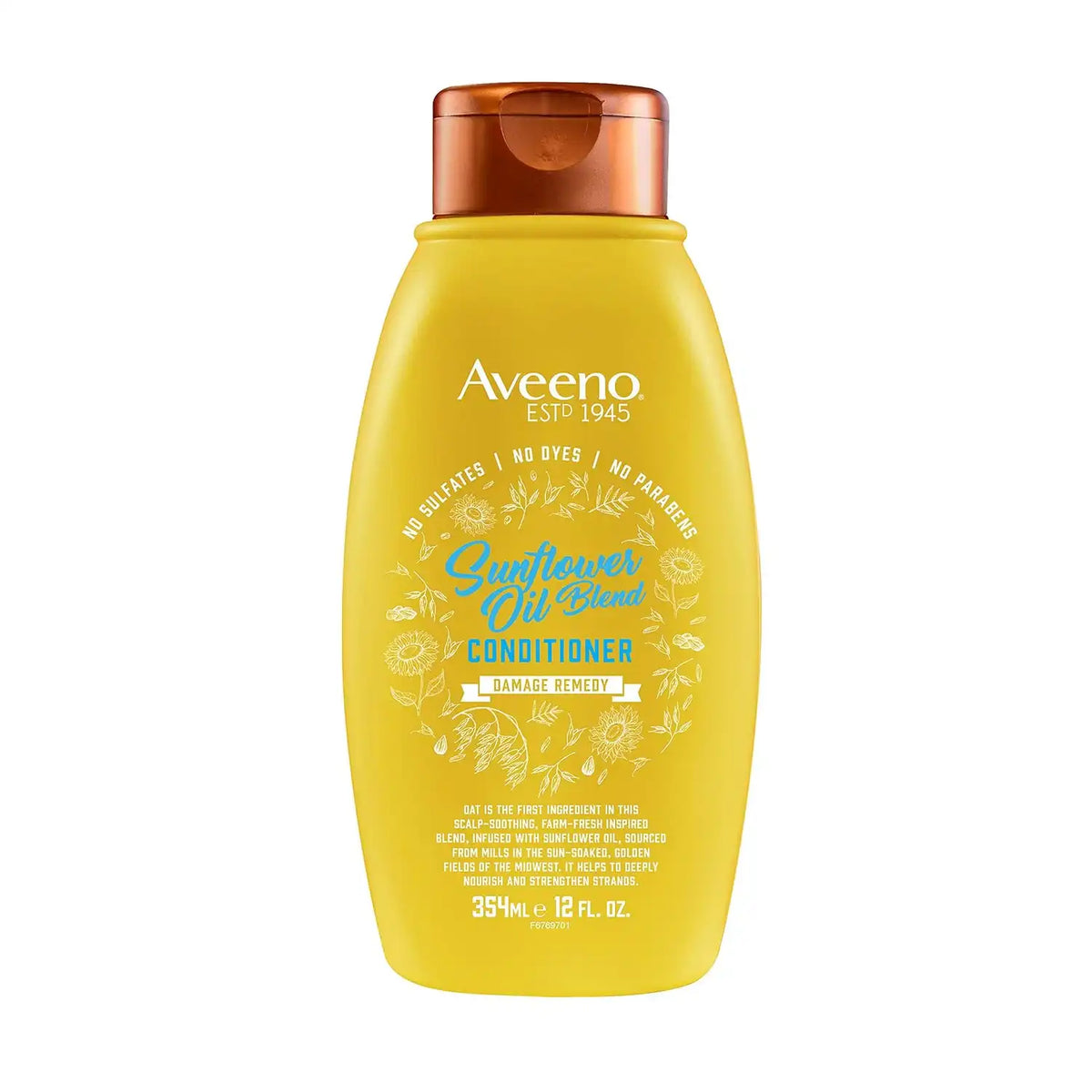 Sunflower Oil Blend Conditioner, for Dry Damaged Hair, Dye, Paraben & Sulfate Surfactants Free