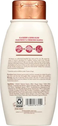 OGX Aveeno Color Protect Strengthen+ Blackberry Quinoa Shampoo, Fresh, 12 Fl Oz (Pack of 2)