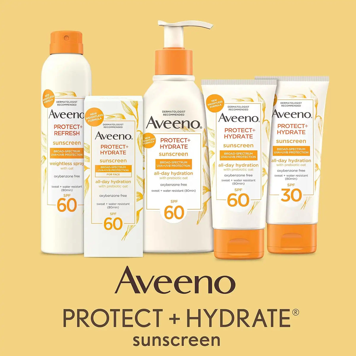 Aveeno Protect + Hydrate SPF 30 Sunscreen Lotion, 3 Fl Oz (Pack of 12)