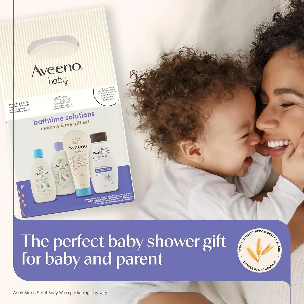 Aveeno Baby Bathtime Solutions Mommy & Me Gift Set, 4 Items