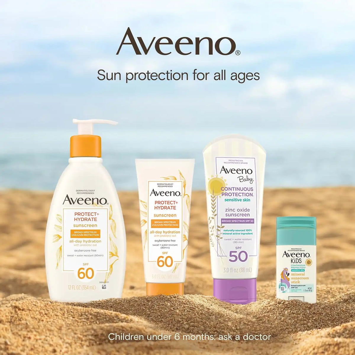 Aveeno Protect + Hydrate Sunscreen Lotion, SPF 60, 3.0 fl. oz