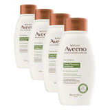 Aveeno Oat Milk Blend Moisturizing Shampoo, Ultra-Hydrating, for Dry, Damaged Hair, 12 Fl Oz (Pack of 4)