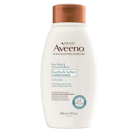 Aveeno Rose Water & Chamomile Conditioner for Dry Hair, Hydrating, 12 fl oz