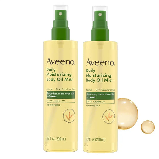 Aveeno Daily Moisturizing Body Oil Mist, Twin Pack, 2 x 6.7 fl. oz