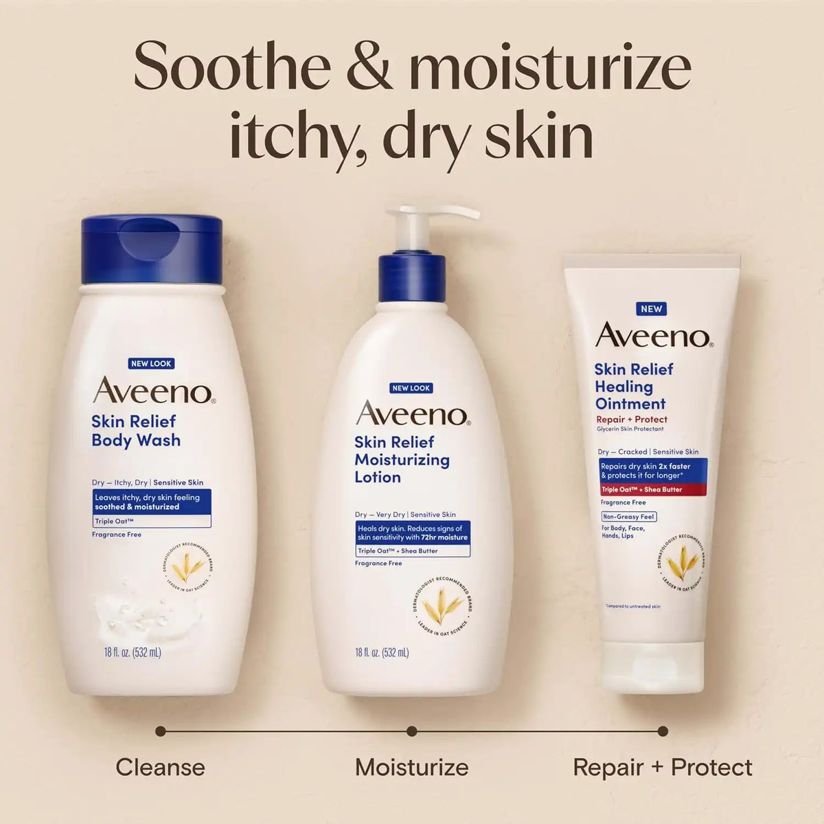 Aveeno Skin Relief Moisturizing Lotion, Fragrance-Free, 8 oz