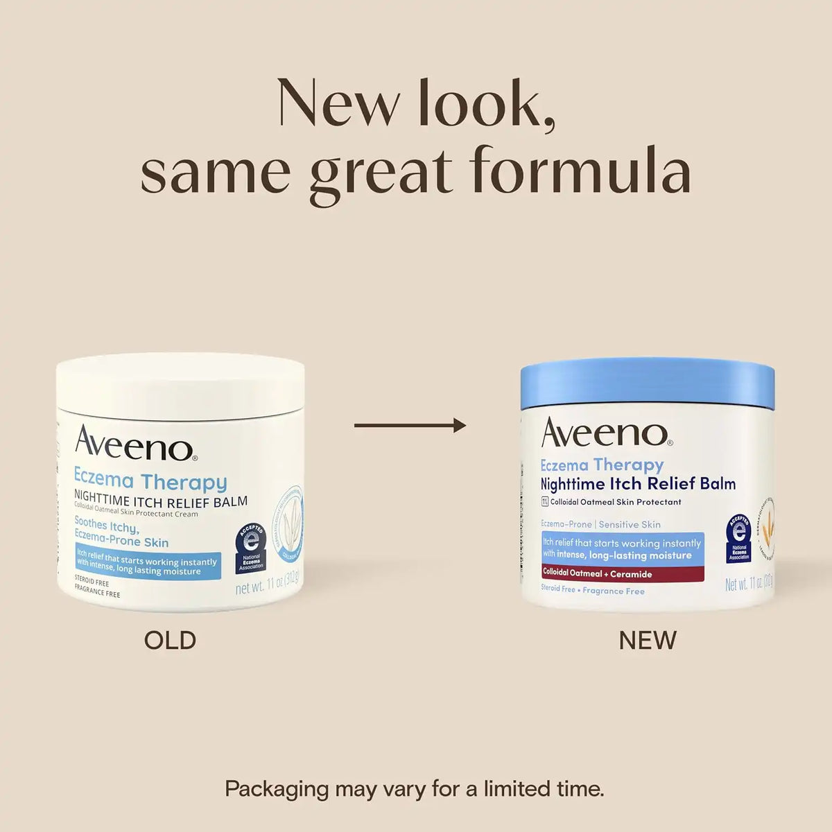 Aveeno Eczema Therapy Nighttime Itch Relief Balm,Fragrance-Free, 11 Ounce (Pack of 12)