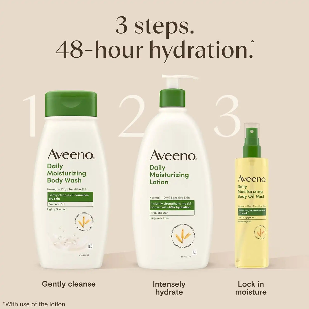 Aveeno Daily Moisturizing Body Oil Mist, Oat Oil & Jojoba Oil, 0.8 fl. oz (Pack of 2)