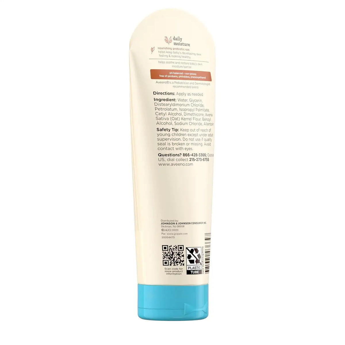 Aveeno Baby Daily Moisture Body Lotion, Fragrance Free, 8 fl oz