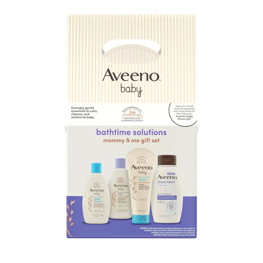 Aveeno Baby Bathtime Solutions Mommy & Me Gift Set, 4 Items