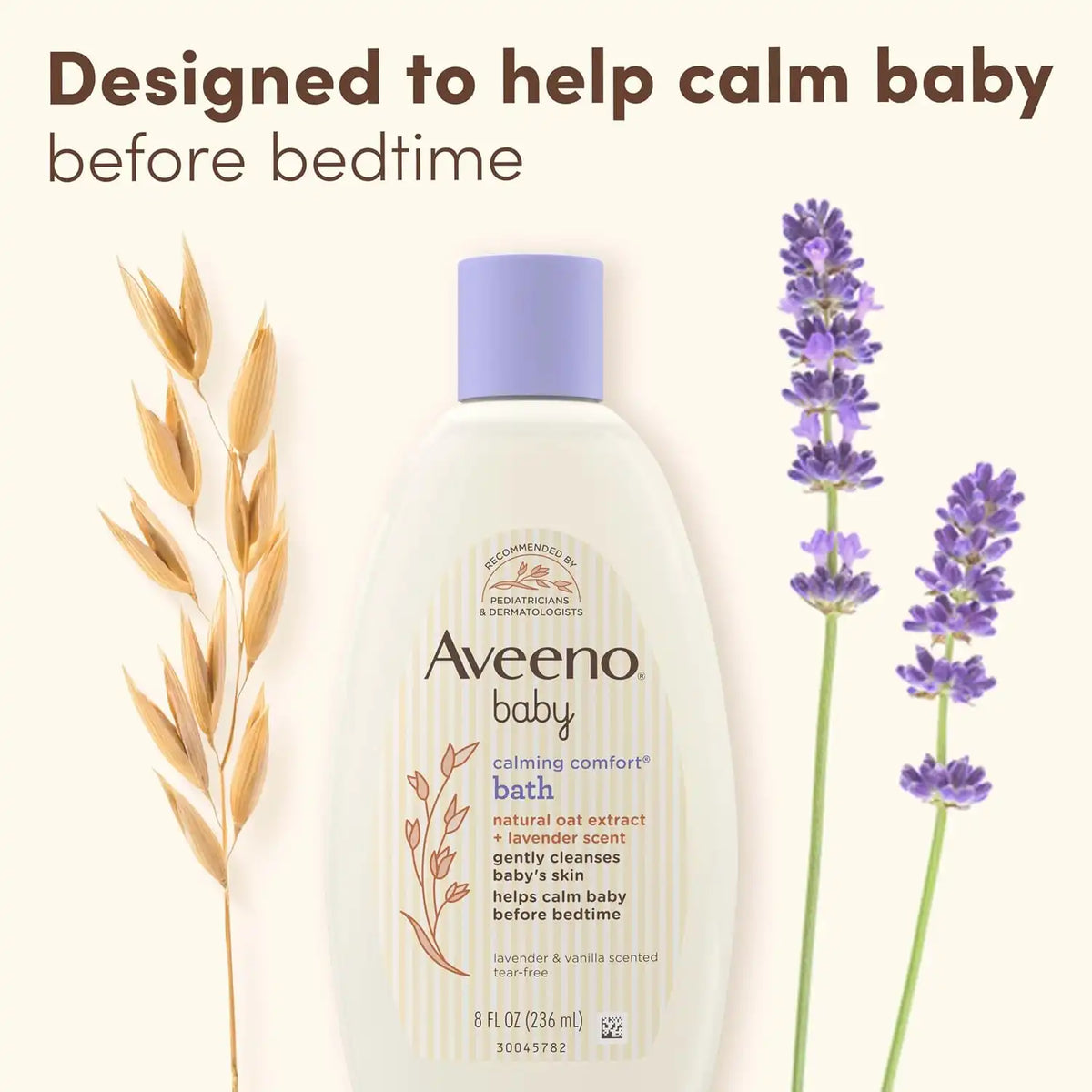 Aveeno Baby Calming Comfort Bath & Body Wash, Lavender & Vanilla, 8 fl oz