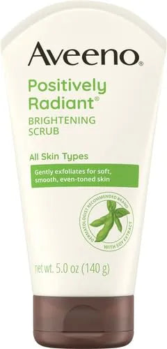 Aveeno Positively Radiant Skin Brightening Daily Face Wash Scrub, 5 Ounce (Pack of 12)
