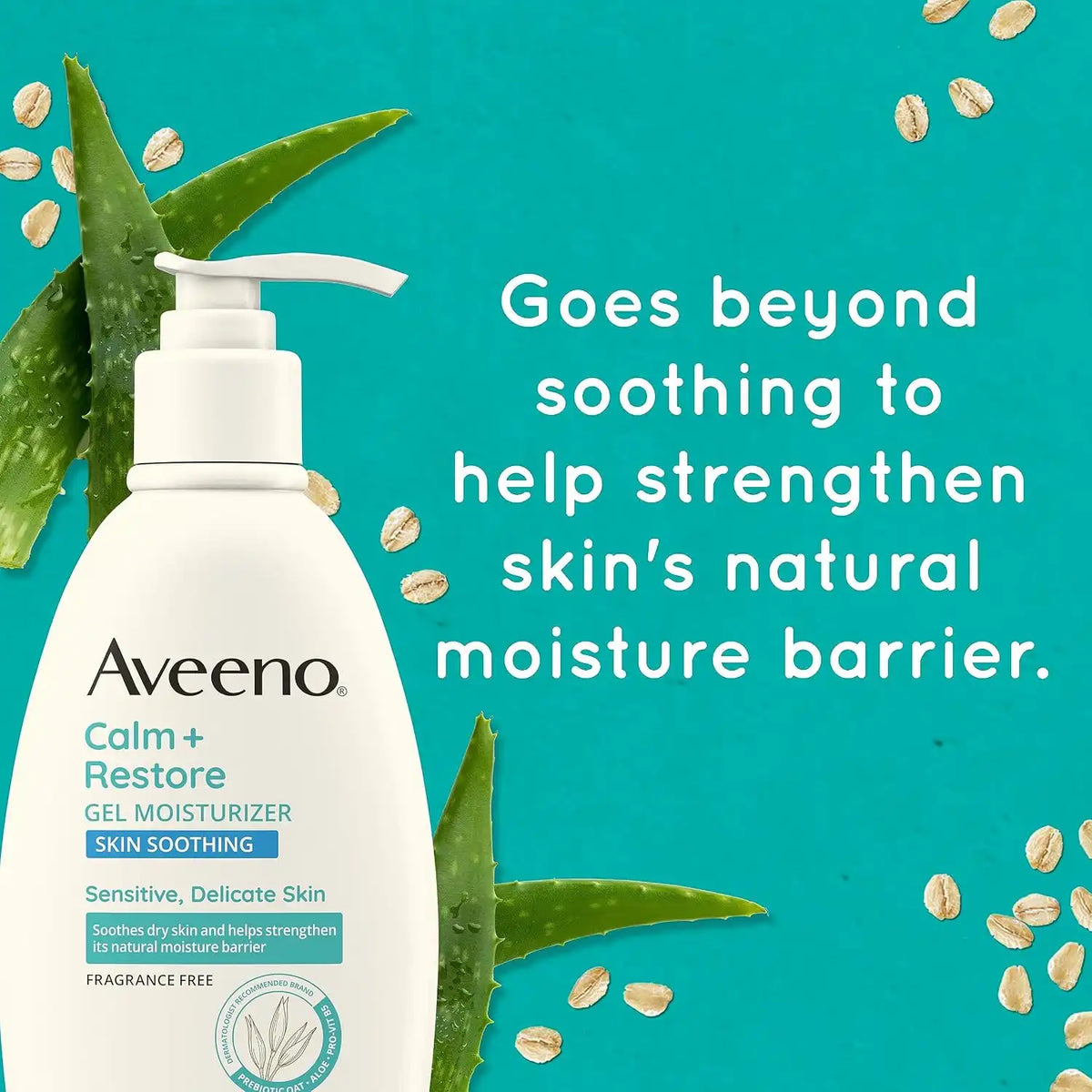 Aveeno Calm + Restore Body Moisturizer Gel, Fragrance Free, 12 oz