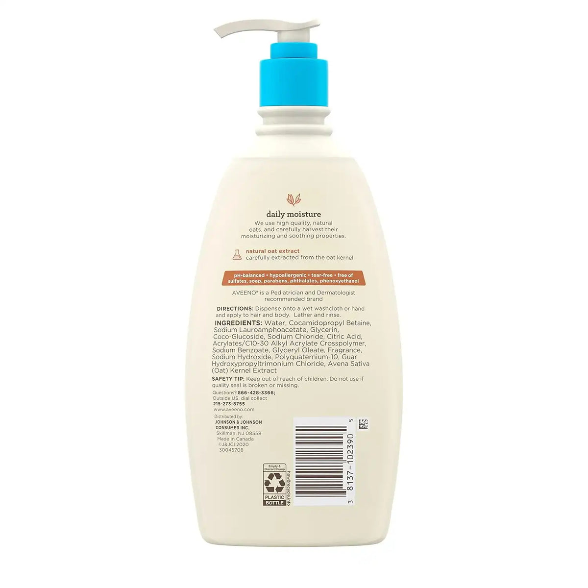 Aveeno Baby Gentle Body Wash & Shampoo, 3 Pack, 3 x 18 fl. oz